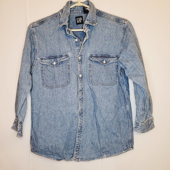 Gap kids denim button down shirt - Picture 1 of 9